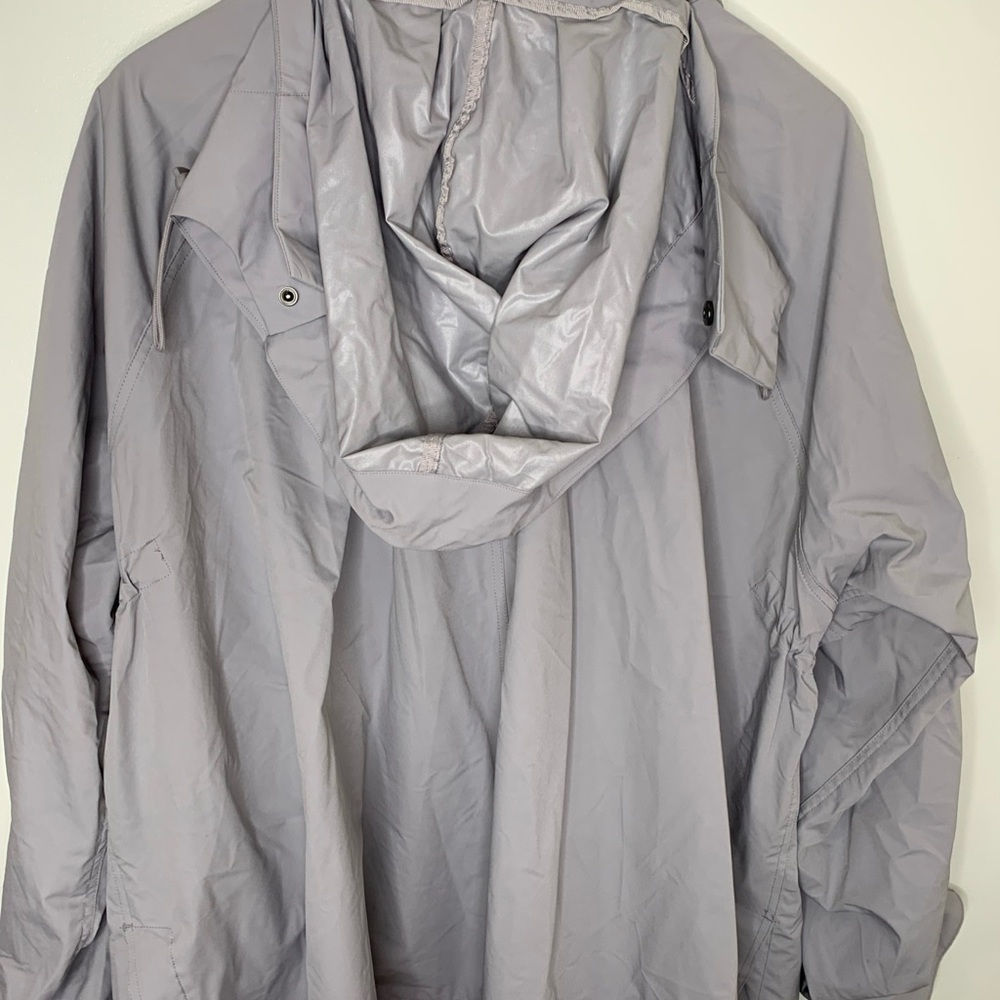 Fabletics Giana Jacket Oversized Gray Size M New Without Tags Full Zip Hood Rain - Picture 12 of 16